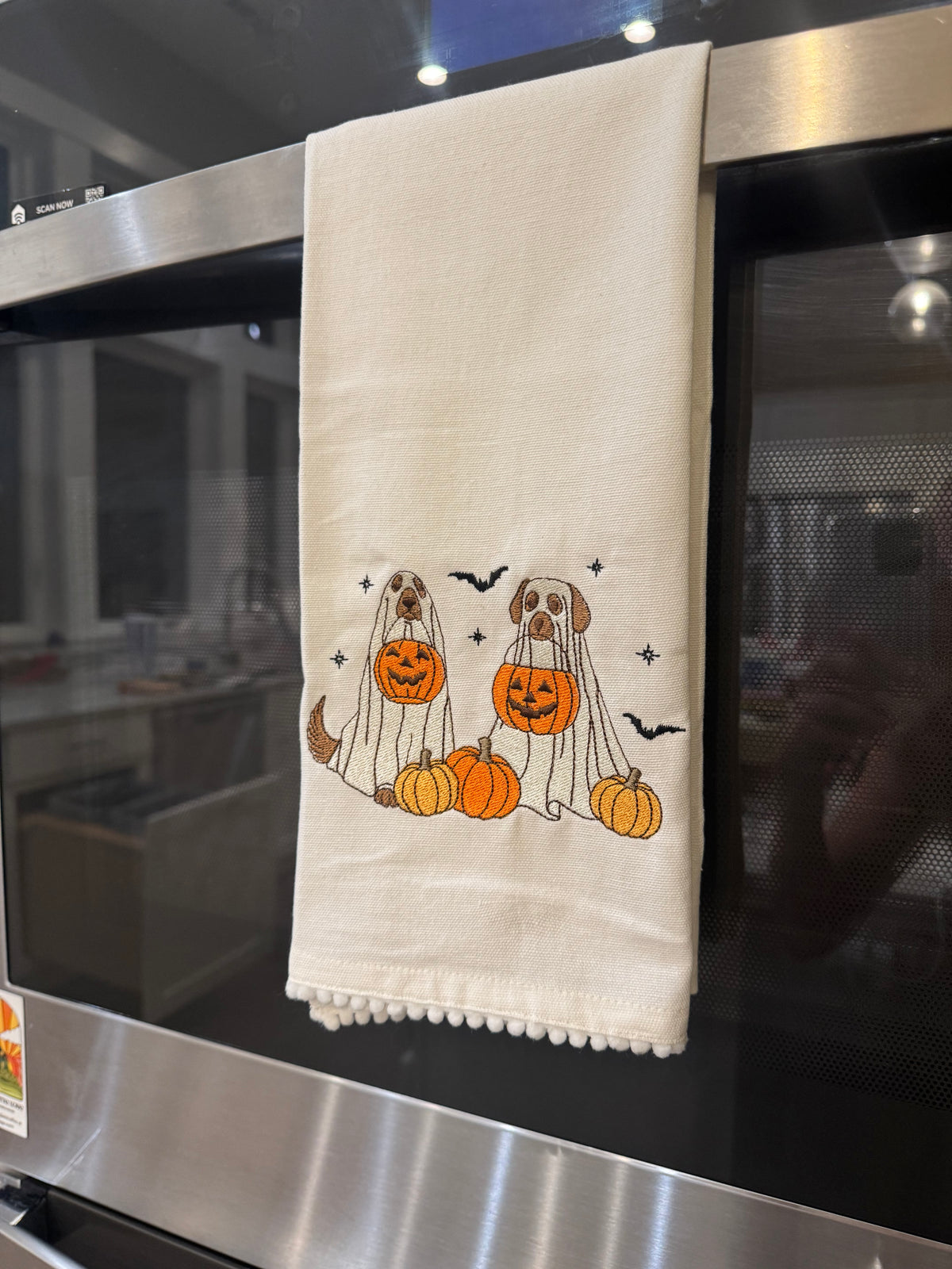 Halloween Dog Tea Towel