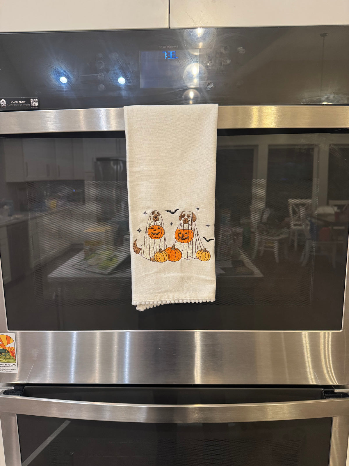 Halloween Dog Tea Towel